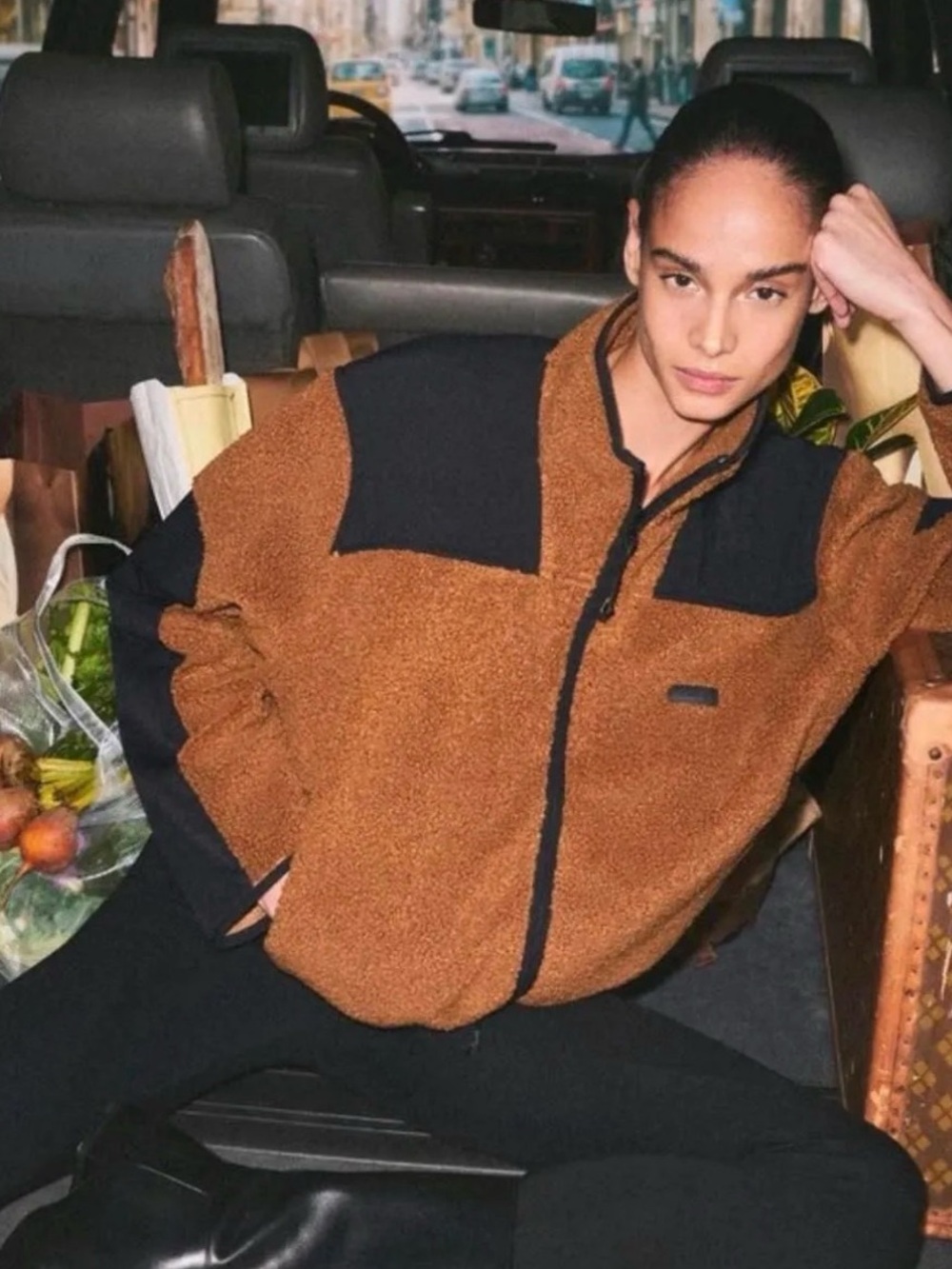 SKIMS NWT SOLD OUT SHERPA TEDDY boxy SMALL $148 retail